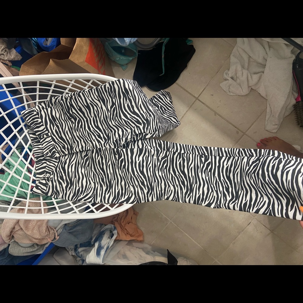 Zebra pants worn once